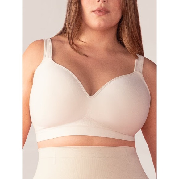 Shapermint Essentials Women's Chai Sweetheart Wireless Contour Bra Size M - Picture 1 of 7